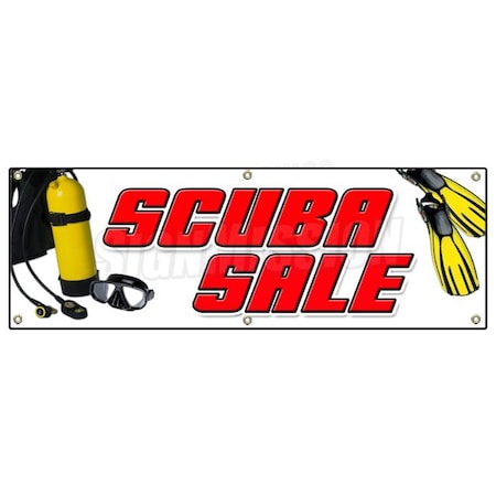 Signmission SCUBA SALE BANNER SIGN dive diving shop equipment diver tank rental filled B-72 Scuba Sale